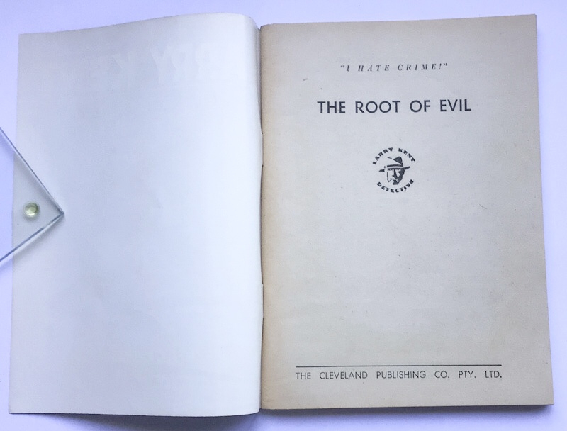 Larry Kent The Root of Evil Australian Detective paperback book No659